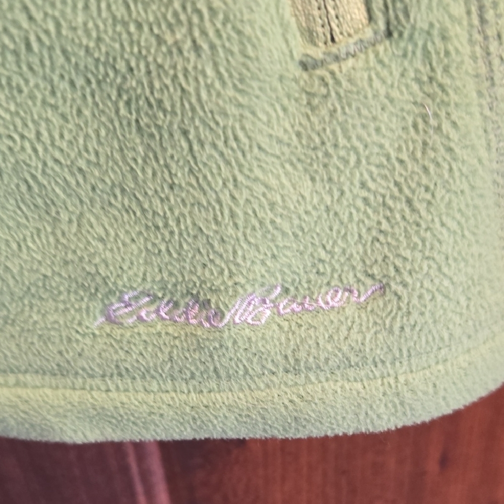 Eddie Bauer Bright Green Fleece Jacket - Picture 4 of 10